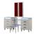 Passion 6-Drawer Wood Veneer Vanity with LED Lighting