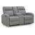 Gauntlet Polyester Reclining Loveseat w/Console