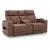 Clean-Slate Faux Leather Power Reclining Loveseat w/Console & Adjustable Headrests
