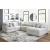 Cuddle Plush Fabric 6-Piece Sectional Sofa w/Right Chaise
