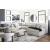 Cuddle Plush Fabric 6-Piece Sectional Sofa w/Right Chaise