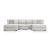 Cuddle Plush Fabric 4-Piece Sectional Sofa w/Double Chaise