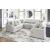 Cuddle Plush Fabric U-Shaped 8-Piece Sectional Sofa
