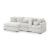Cuddle Plush Fabric 3-Piece Sectional Sofa w/Left Chaise