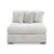 Cuddle Plush Fabric 6-Piece Sectional Sofa w/Left Chaise