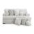 Cuddle Plush Fabric 2-Piece Loveseat