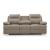 Side-Swipe Polyester Reclining Sofa w/Drop Down Table