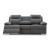 Side-Swipe Polyester Reclining Sofa w/Drop Down Table