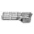 Social Pointe 6-Piece L-Shaped Polyester Reclining Sectional w/Console