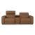 Magic Man Rally 2-Piece Leather Modular Power Reclining Loveseat w/Console