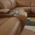 Magic Man Rally 2-Piece Leather Modular Power Reclining Loveseat w/Console