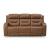 Knightington Leather/PVC Power Reclining Sofa w/Audio Seating