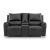 Glossmore Leather/PVC Reclining Loveseat w/Console