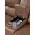 DeepWakes Leather/PVC Power Reclining Loveseat w/Console & Adjustable Headrests