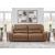 DeepWakes Leather/PVC 2-Seat Power Reclining Sofa w/Adjustable Headrests