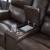 Crossplex Leather/PVC Power Reclining Loveseat w/Console & Adjustable Headrests