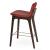 Pera Wood Handle Back Barstool