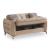 Perla Microsuede Convertible Storage Loveseat