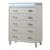 Perla 5-Drawer Wood Veneer Chest with LED Lighting