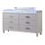 Perla 6-Drawer Wood Veneer Dresser with LED Lighting