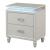 Perla 2-Drawer Wood Veneer Nightstand with LED Lighting