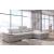 Alpine X Fabric L-Shaped Sectional Sofa with Sleeper & Storage, Right Facing Chaise