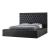 SM Landmark Tufted Vinyl Storage Platform King Size Bed