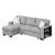 Pinto Fabric L-Shaped Sectional Sofa w/USB