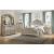 Platinum Bedroom Set with Faux Leather Upholstered Headboard & Footboard