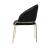 Onyx Velvet Dining Chair w/Gold Legs