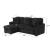 Plush Velvet L-Shaped Sectional Storage Sofa w/USB