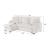 Plush Velvet L-Shaped Sectional Storage Sofa w/USB
