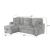 Plush Velvet L-Shaped Sectional Storage Sofa w/USB