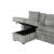 Plush Velvet L-Shaped Sectional Storage Sofa w/USB