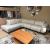 Portento Fabric/Leather L-Shaped Sectional Sofa, Comp 1