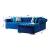 Porto Tufted Velvet Sectional Sofa w/ Right Facing Chaise