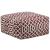 POU110 Cotton Square Handmade Pouf