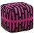 POU134 Wool Square Handmade Pouf