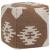POU143 Wool Square Handmade Pouf