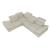 Barcelona 4-Piece Microfiber Left-Arm Chaise Facing Storage Sleeper Sectional