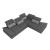 Barcelona 4-Piece Microfiber Storage Sleeper Sectional