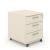 Optima Office Lockable Mobile Pedestal w/3 Foil Wrapped Drawers