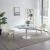 Pub Frosted Glass Extendable Dining Table