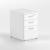 Optima Office Lockable High Desk Pedestal w/3 Metal Sided Drawers