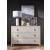 Riven Wood/Fabric/Leather Dresser w/3 Drawers