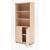 Quando Office Half-Bookcase w/3 Open Shelves & 2 Lockable Doors