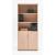 Quando Office Half-Bookcase w/3 Open Shelves & 2 Lockable Doors