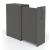 Boxi Office Lockable Storage Tower w/1 Shelf, 2 Metal Shelves, 2 Small Drawers & USB Port