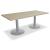 Quando Rectangular Conference Table w/Metal Disc Base