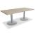 Quando Rectangular Conference Table w/Metal Disc Base